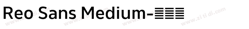 Reo Sans Medium字体转换